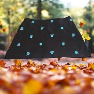 Coral Bay GOLF skort Black Blue Golf Club Decor Size 14